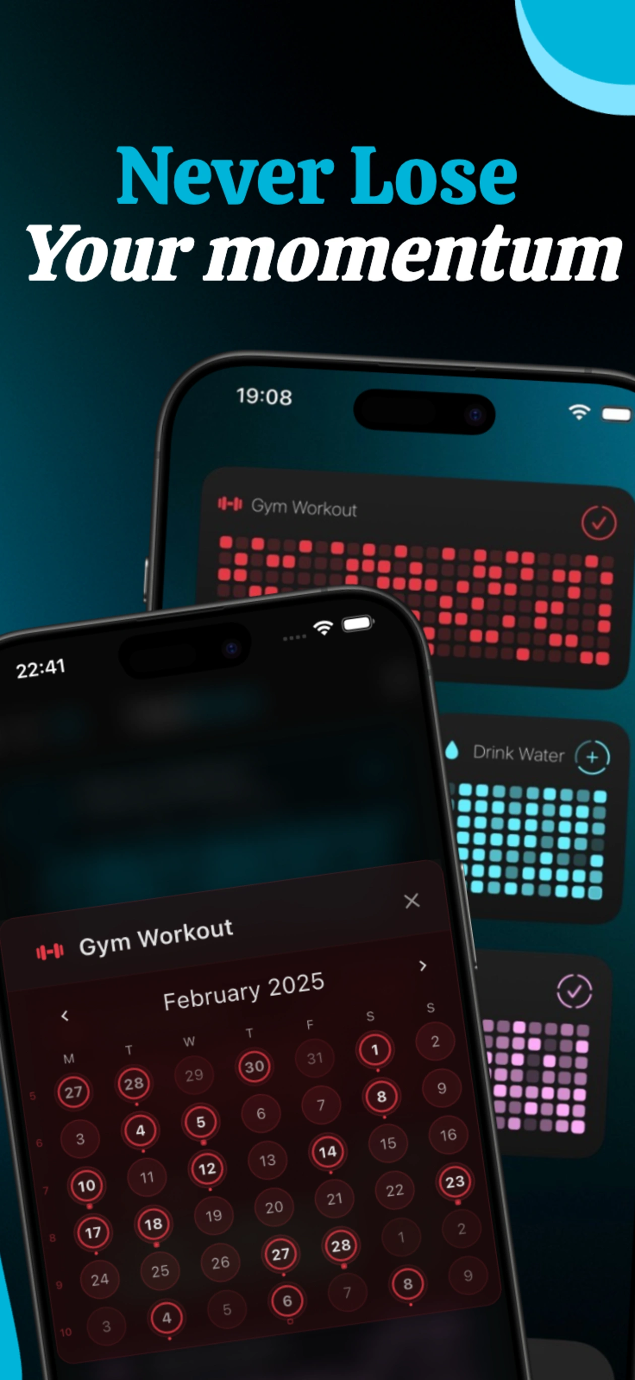 TaskStack momentum view for long-term consistency