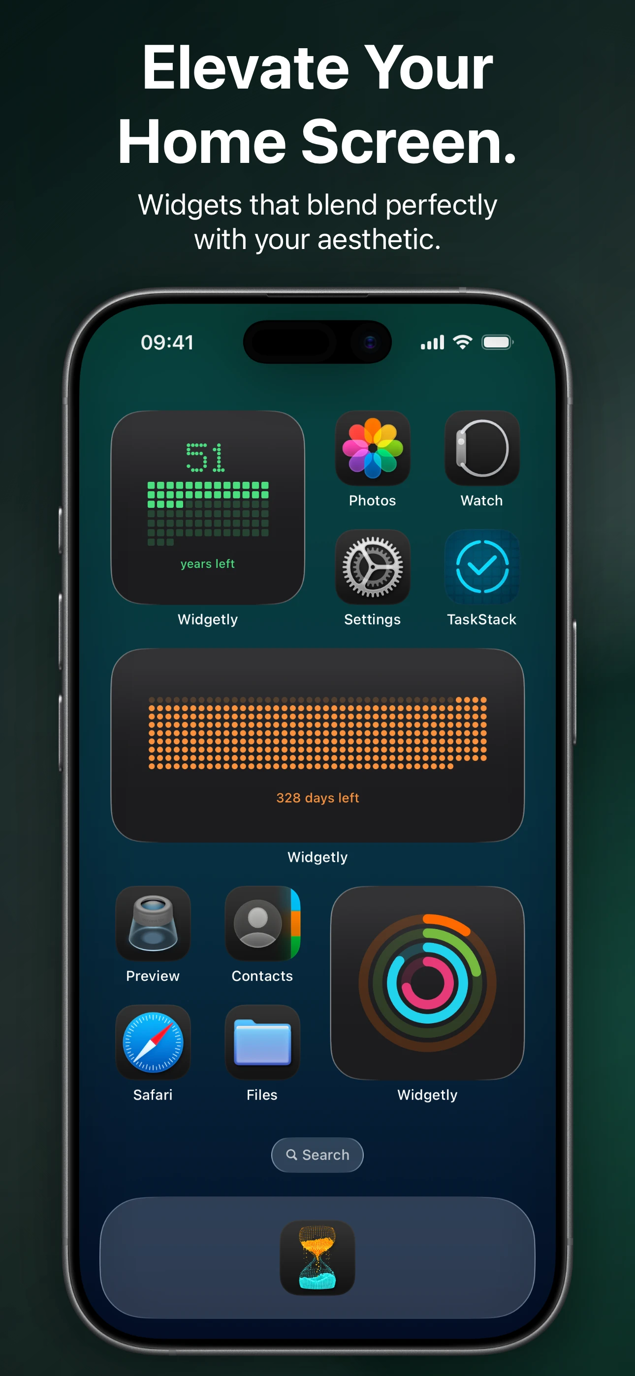 Widgetly custom widgets on iPhone Home Screen